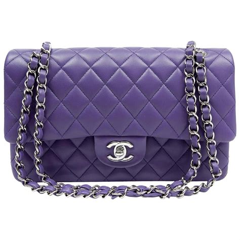 purple chanel bag 2021|Chanel classic flap bag lambskin.